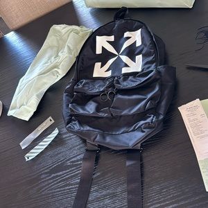 OFF-WHITE backpack - black and white